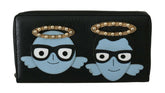 Dolce & Gabbana Black Blue Leather #DGFAMILY Zipper Continental Wallet -  Leather Wallet for Men -  Dolce & Gabbana.